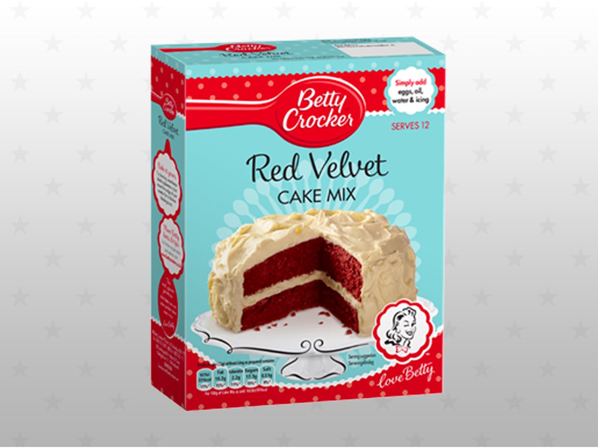 lide support Spædbarn American Sweets - Betty Croker Red Velvet Cake mix 6units/pack